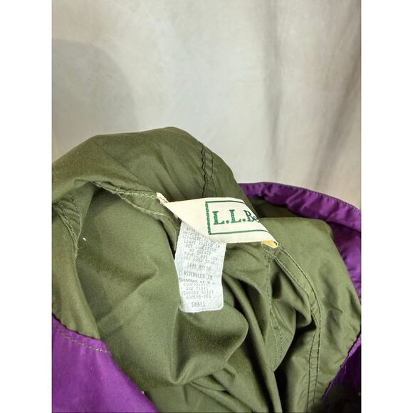 Vintage LL Bean Anorak Windbreaker Jacket Men's Small Half Zip Pullover Green - Picture 6 of 7